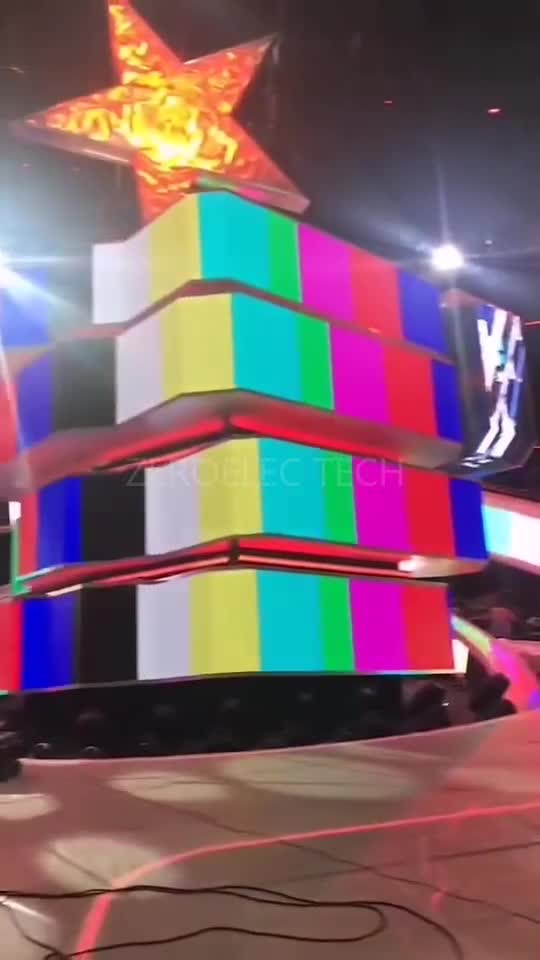 LED display screens of various shapes designed for events and stage performances
