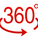 360° without dead angle coverage (for full rotating models):